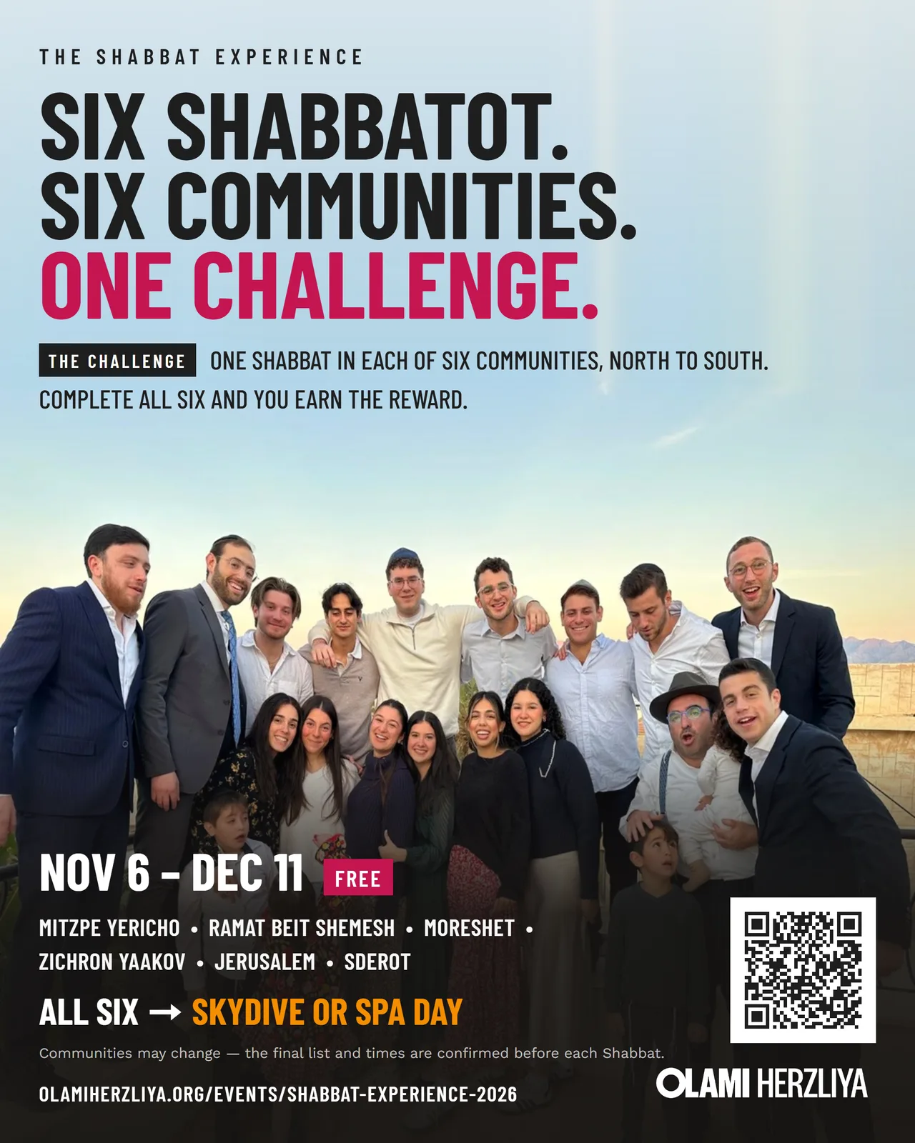 Shabbat Experience Fall Semester: the flyer